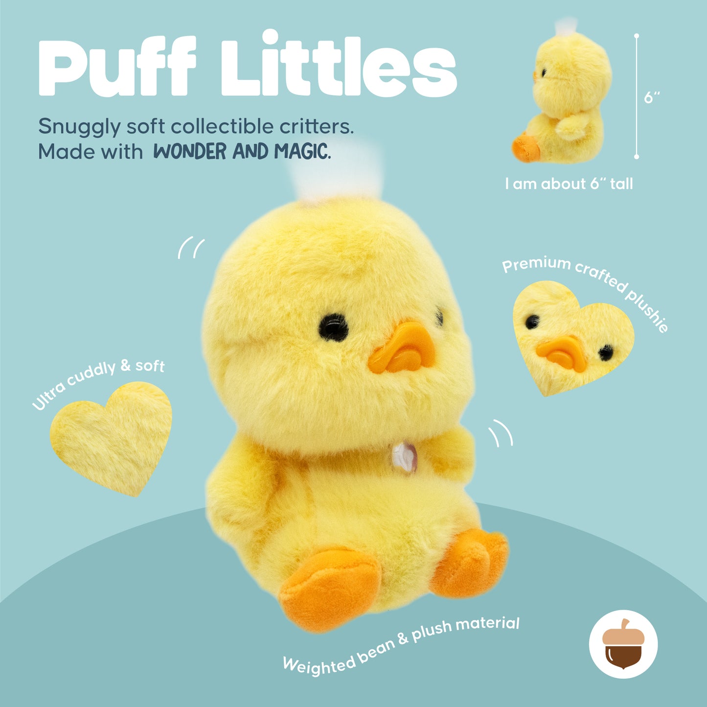 Infographic for Puff Little – Duck highlighting key features