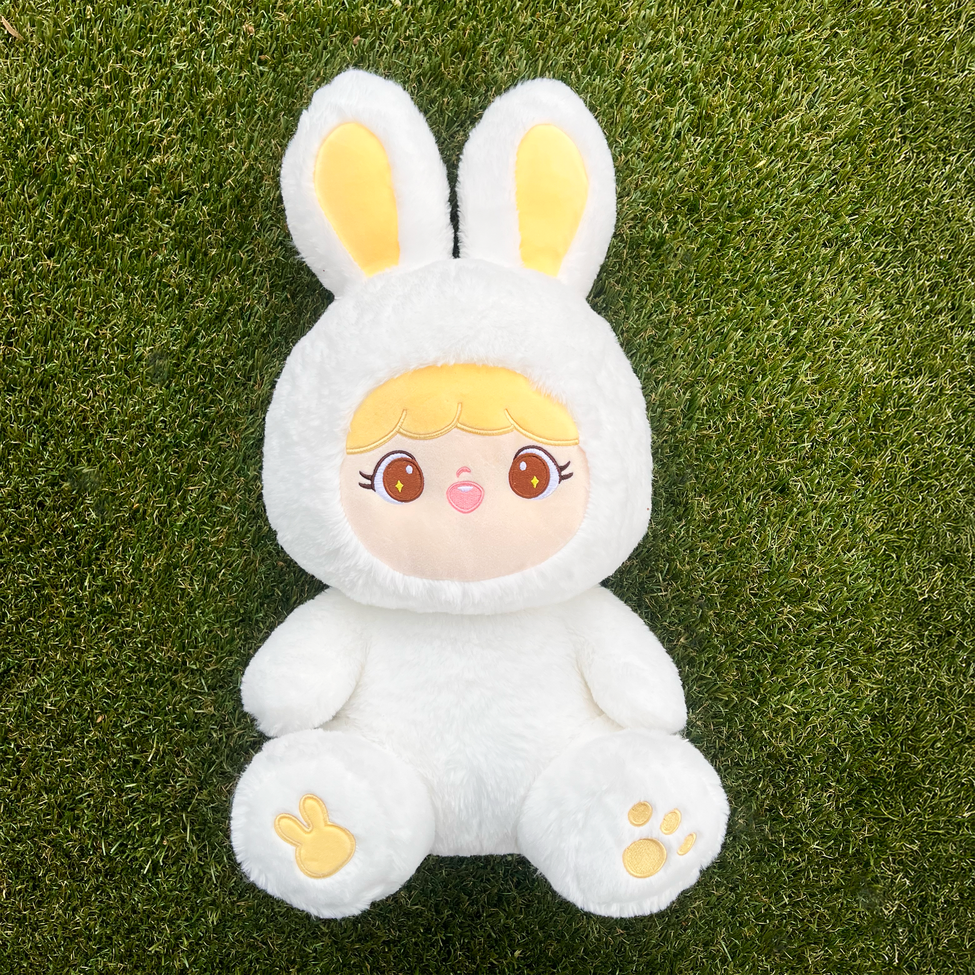 Shoobi in lifestyle setting laying on green grass